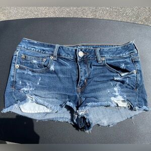 American Eagle Outfitters Distressed Denim Shorts - Blue